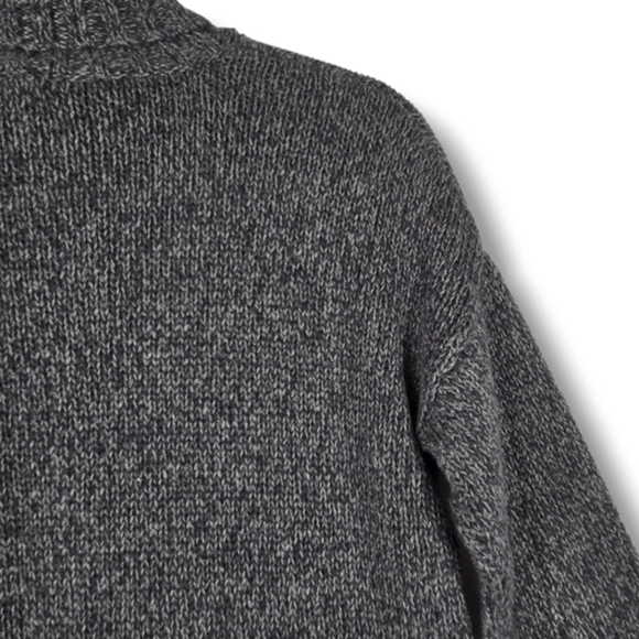 Marine Layer Turtleneck Sweater Hi Lo Hem Grey Black Fleck Oversize Womens Small - Picture 13 of 15